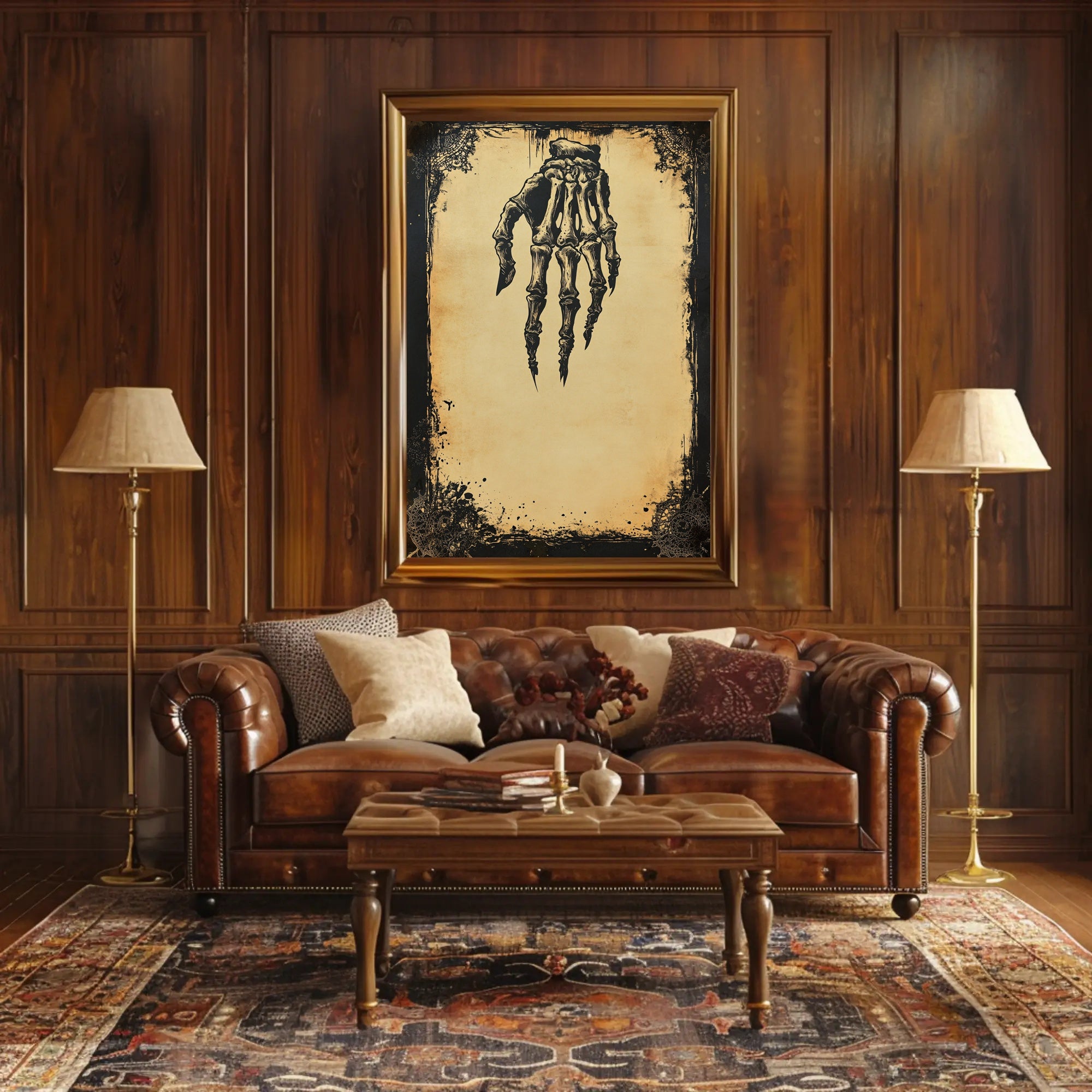 Skeleton Hand Art Poster