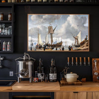 Maritime Adventure in a Bustling Historical Harbor Poster