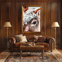 Winter Serenity: Photorealistic Reindeer in Snowy Landscape