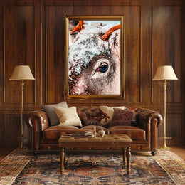 Winter Serenity: Photorealistic Reindeer in Snowy Landscape