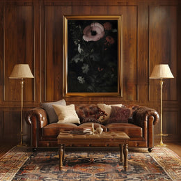 Floral Still Life with Butterfly Artistic Poster PosterGoat