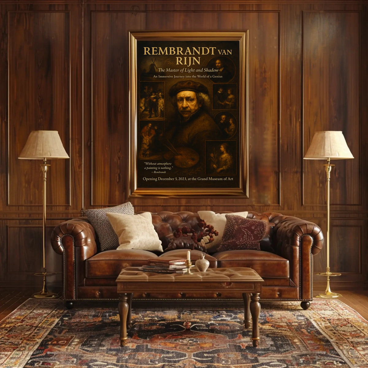 Rembrandt van Rijn The Master of Light and Shadow Poster