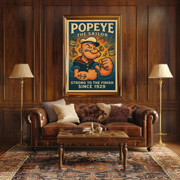 Popeye The Sailor Retro Poster Vintage Cartoon Print