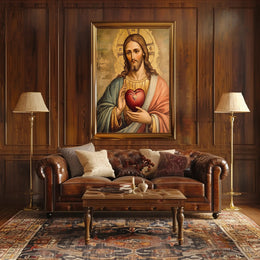Sacred Heart Religious Iconography Poster