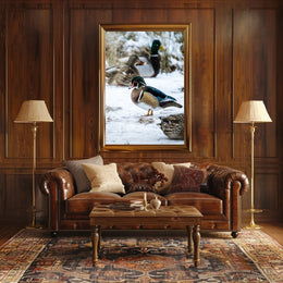 Winter Serenity Ducks In Snow Poster