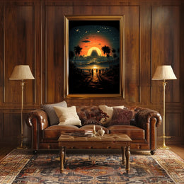 Cosmic Sunset Poster
