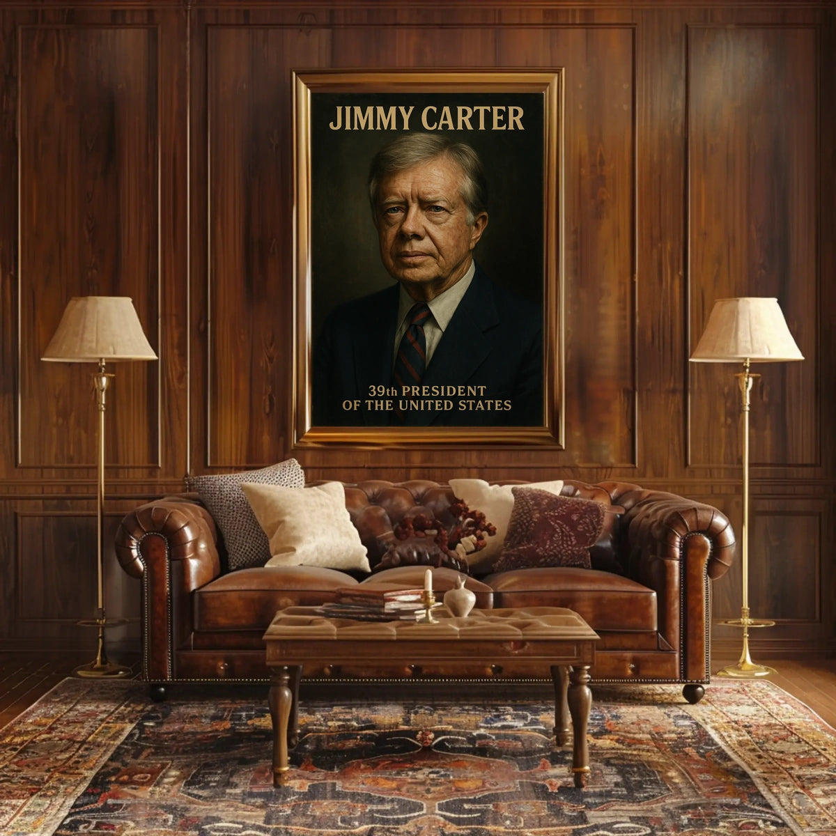 Jimmy Carter 39th President Poster Vintage Wall Art Gift