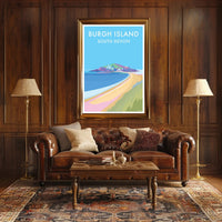 Burgh Island Vibrant Coastal Scene Travel Poster PosterGoat