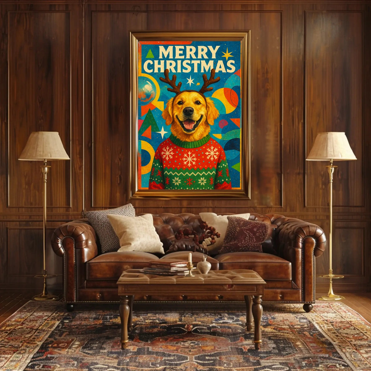 Merry Christmas Canine Poster