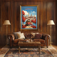 San Francisco Skyline Vintage Travel Poster