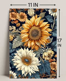 Sunflower Sunshine Vibes: Abstract or Artistic Poster