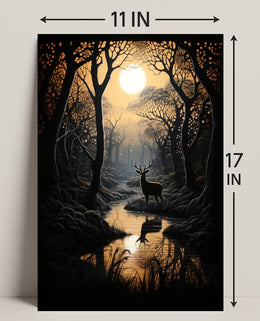 Enchanted Forest At Dusk Poster