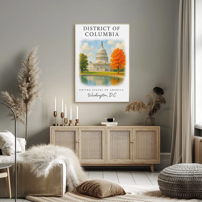 District of Columbia, Washington, D.C. Signature Series Vintage Travel Poster