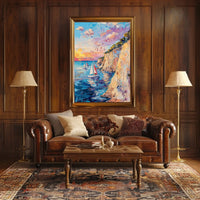 pixelmotion copyai 35099 Thick oil impasto painting of a coastal cl eae5208126d 4029 9828 f8e65374a5f0 Poster