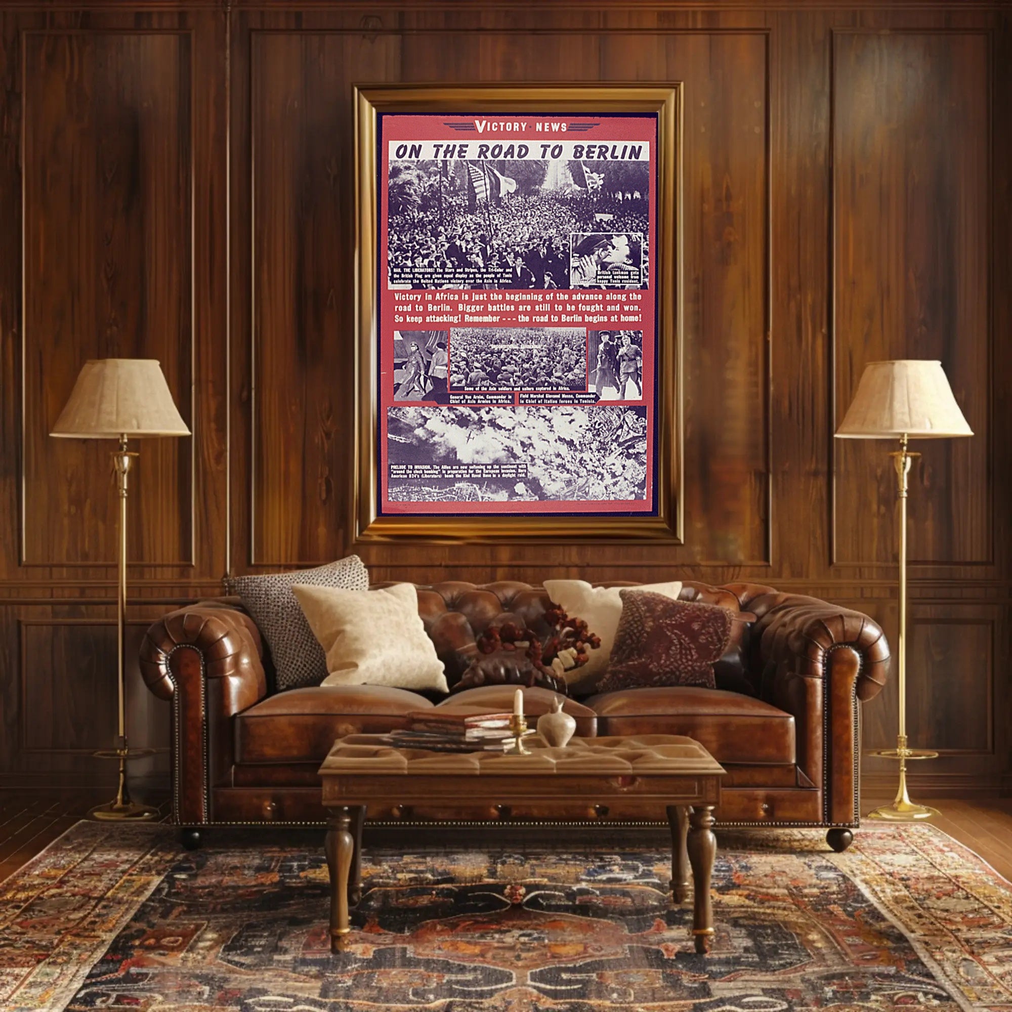 Allied Victories World War II Historical Poster