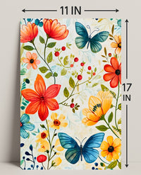 Vibrant Floral Garden: Watercolor Art Poster for Homes