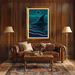 Shark In The Waves Poster