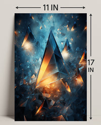 Shattered Light Abstract Geometric Art Poster