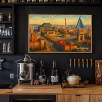 Pyongyang Cityscape Photography Realism Wanderlust Poster