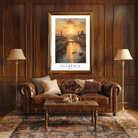 Florence At Sunset Poster
