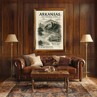 Arkansas The Natural State Vintage Travel Poster