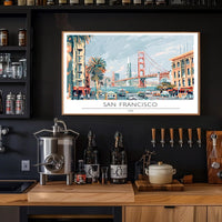 San Francisco Scenic Illustration Poster PosterGoat