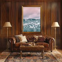 Winter Wonderland Landscape with Serene National Park Poster