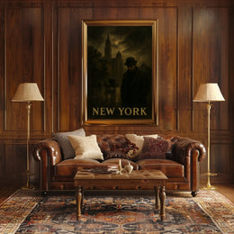New York Noir Poster City Shadows Wall Art 18x24 Print
