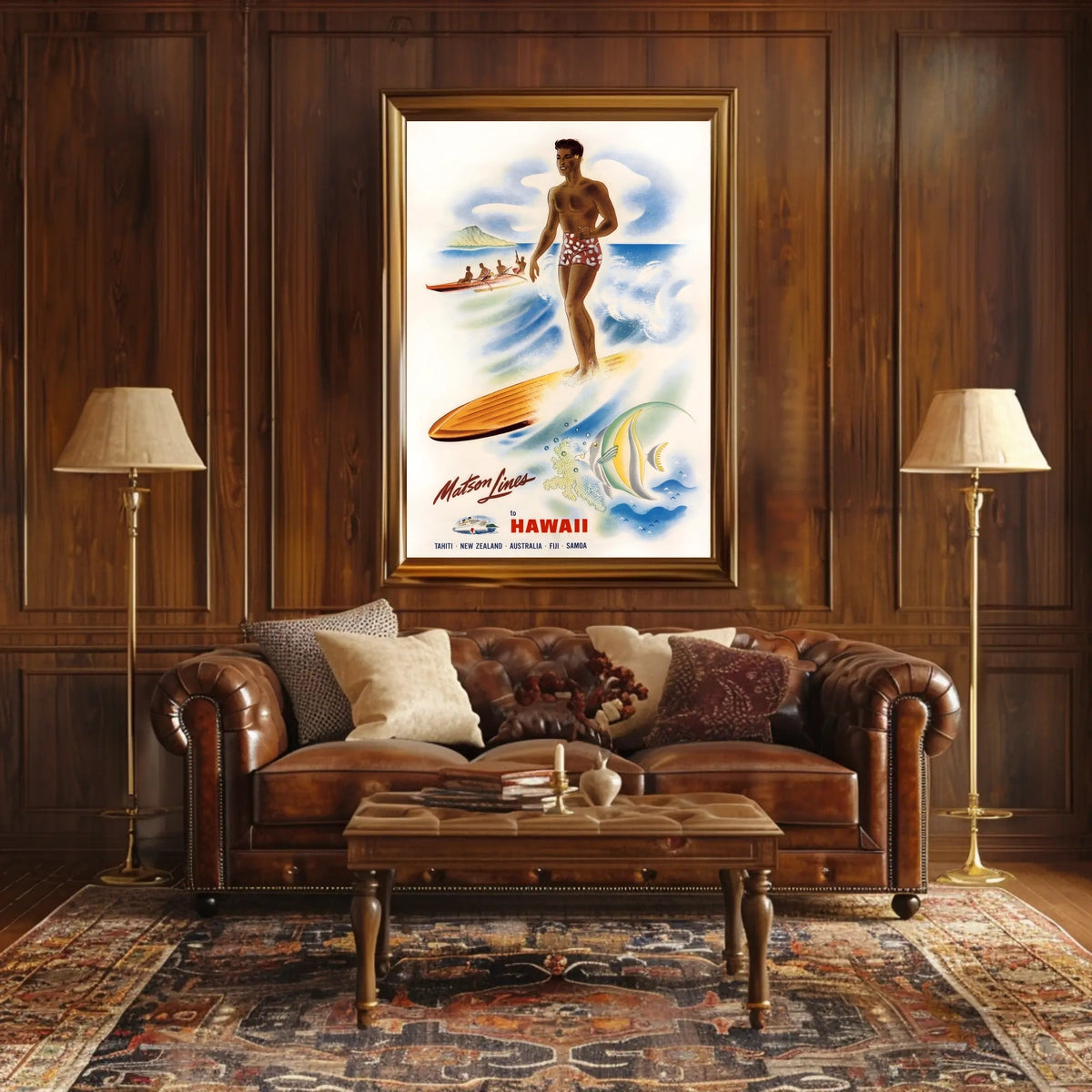 Tropical Adventure With Matson Lines Poster
