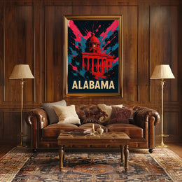 Alabama Capitol Art Poster