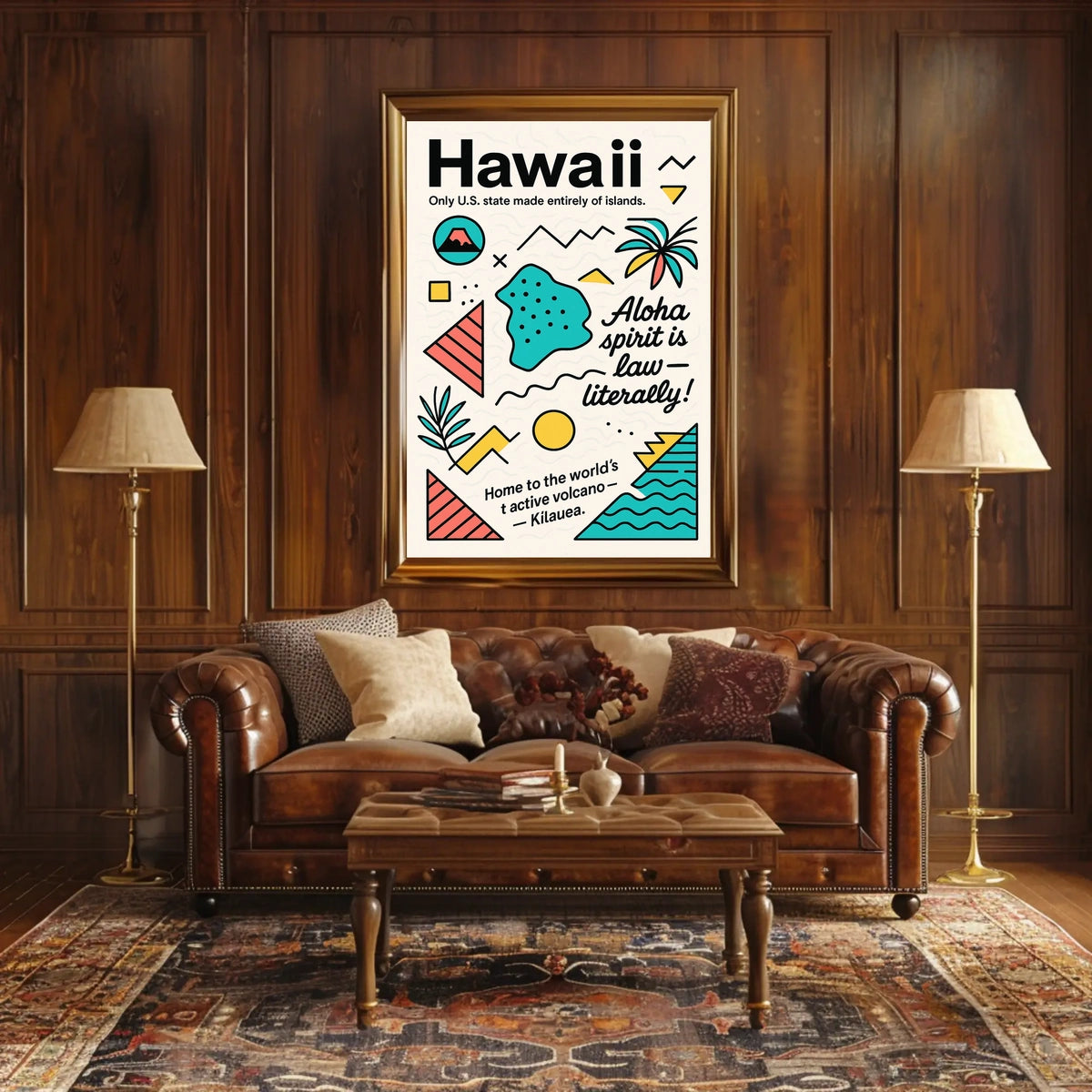 Hawaii Adventure Poster: Vibrant Tropical Art Print