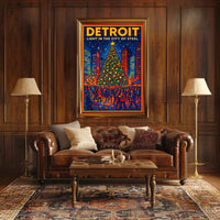 Detroit Light In The City Of Steel Poster