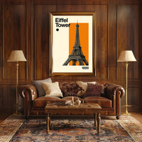 Eiffel Tower Minimalist Design Travel Poster