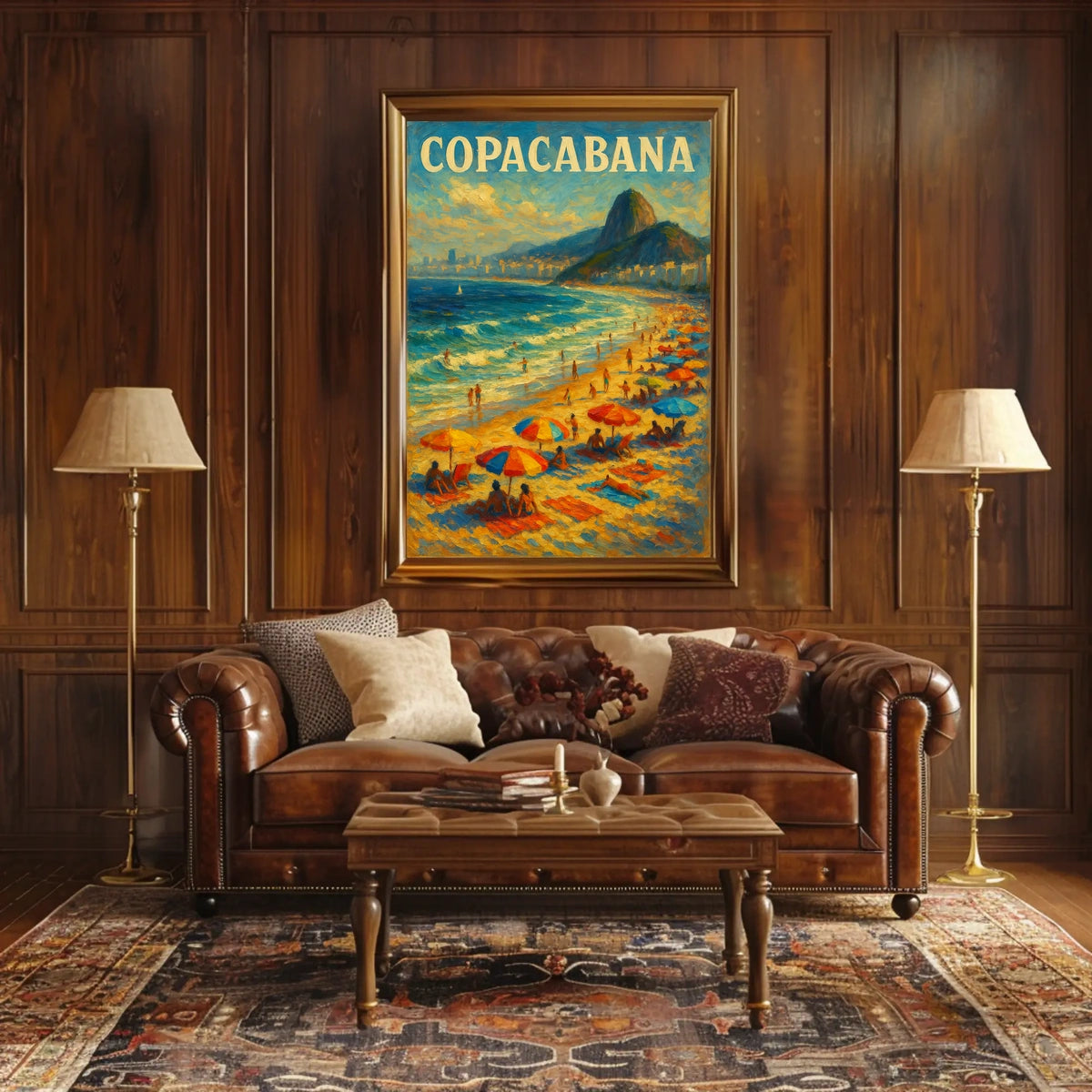 Copacabana Beach Vibes Poster Brazilian Beach Wall Art