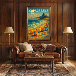 Copacabana Beach Vibes Poster Brazilian Beach Wall Art
