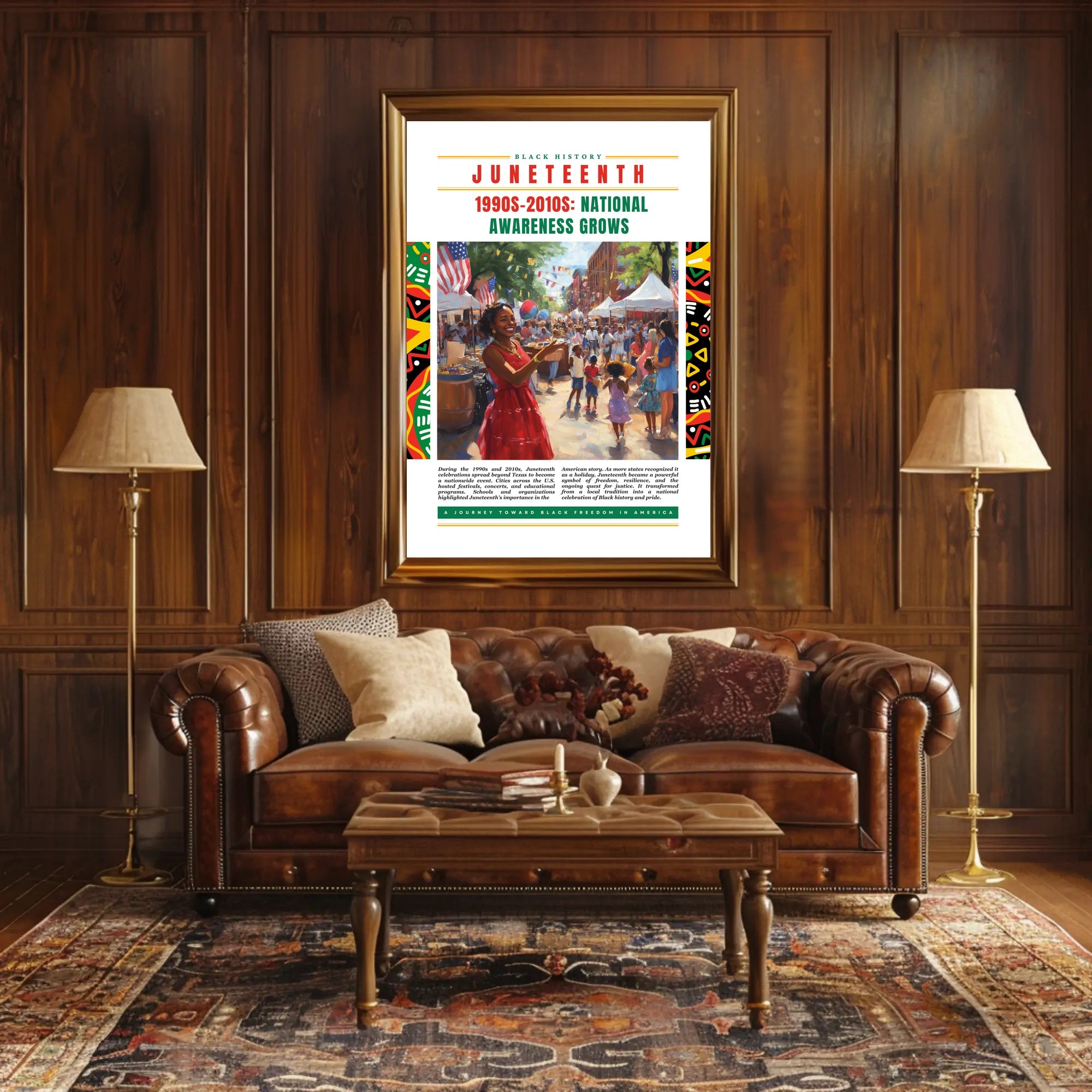 Juneteenth Celebration: Vibrant Heritage Festival Cultural or Heritage Poster