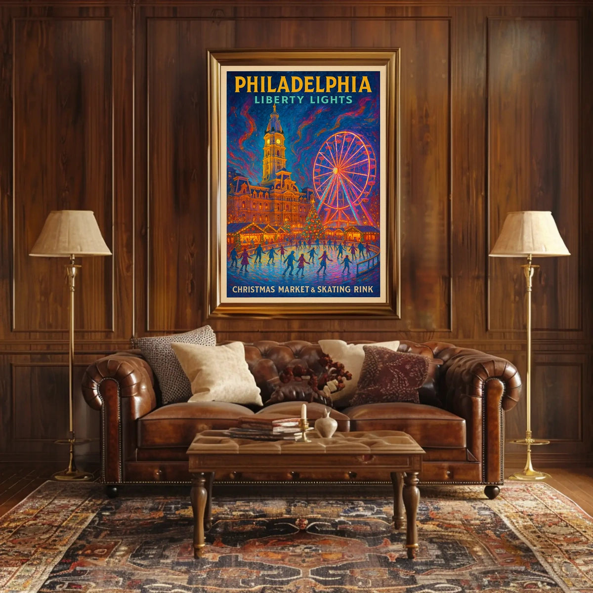 Philadelphia Liberty Lights Poster