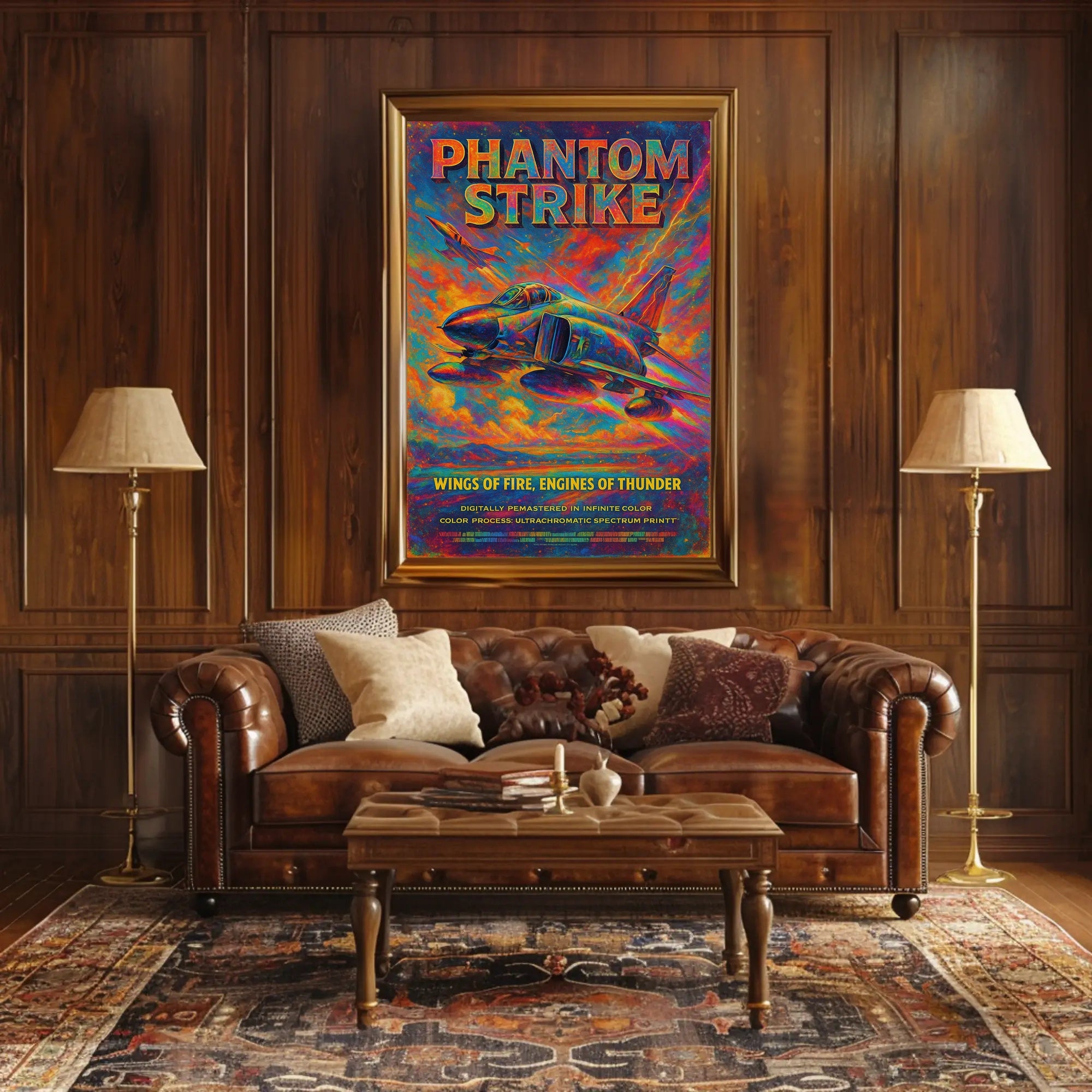 Wings of Fire Jets Futuristic Sci-Fi Poster