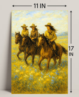 Riders in the Field Poster PosterGoat
