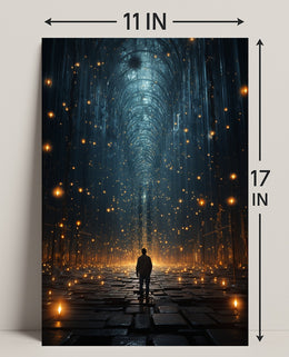Journey Through The Luminous Corridor Poster PosterGoat