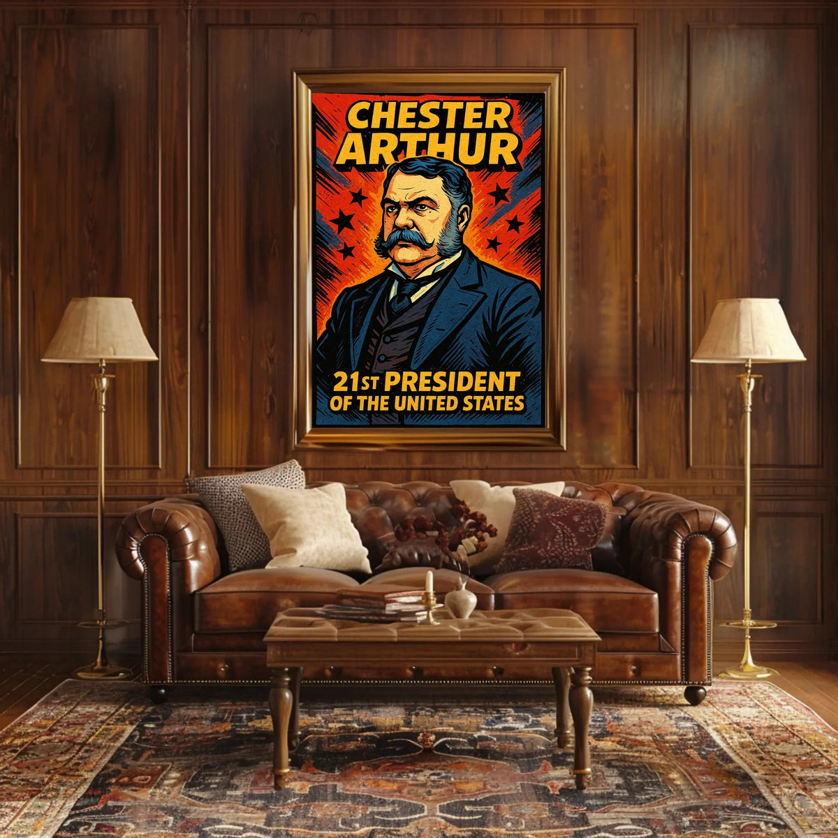 Chester Arthur 21st President Poster Wall Art Decor