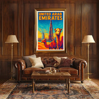 United Arab Emirates Iconic Landmarks Poster