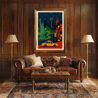 New York City Landmarks Poster Modern Wall Art For Home