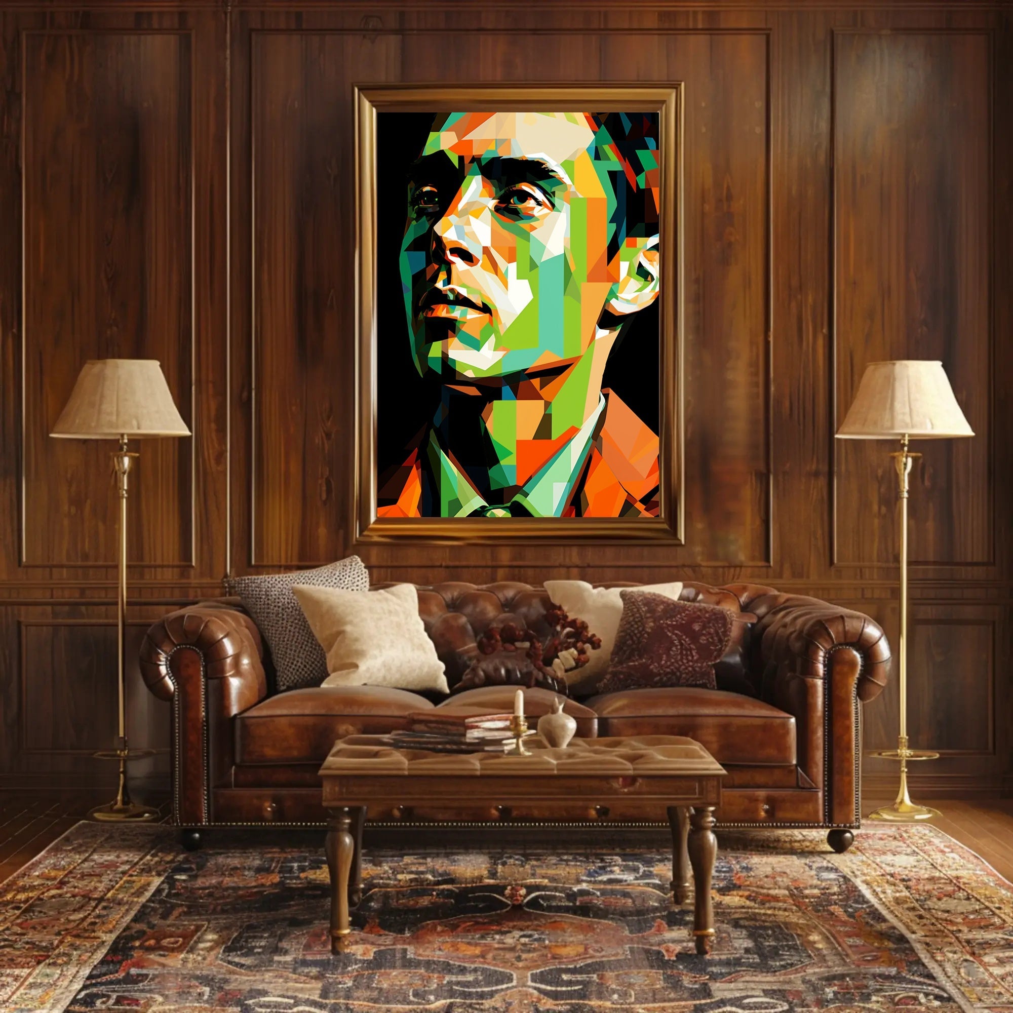 Geometric Portrait Poster PosterGoat