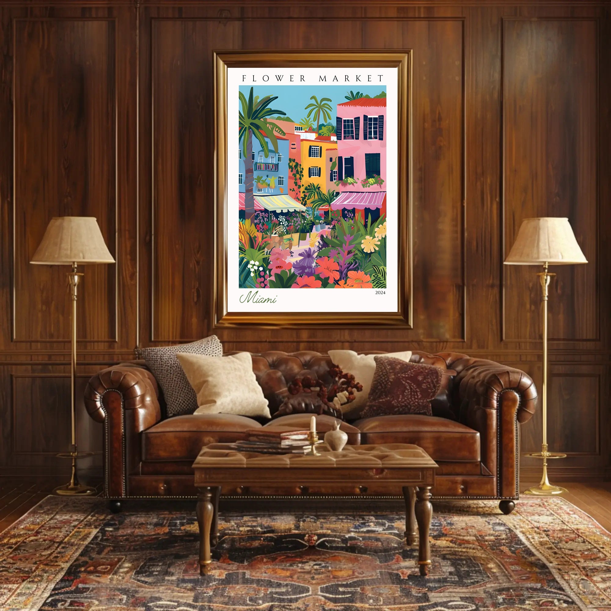 Vibrant Flower Market Poster PosterGoat