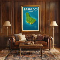 Barbados Adventure Vintage Travel Poster