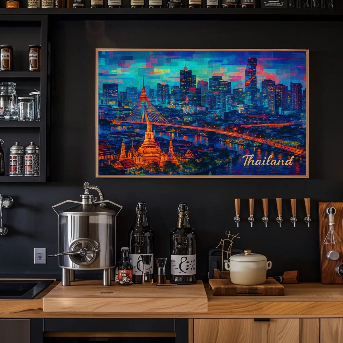 Vibrant Thailand Skyline Poster
