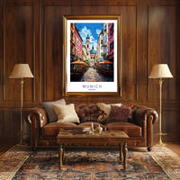 Charming Streets of Munich Poster PosterGoat