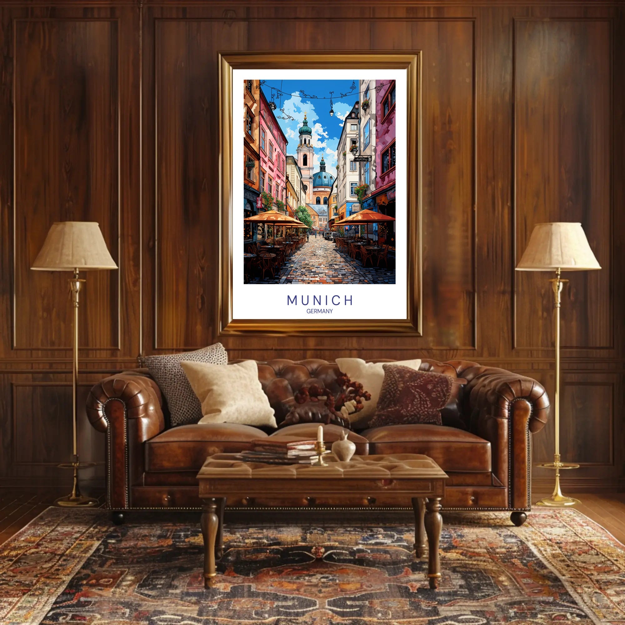 Charming Streets of Munich Poster PosterGoat