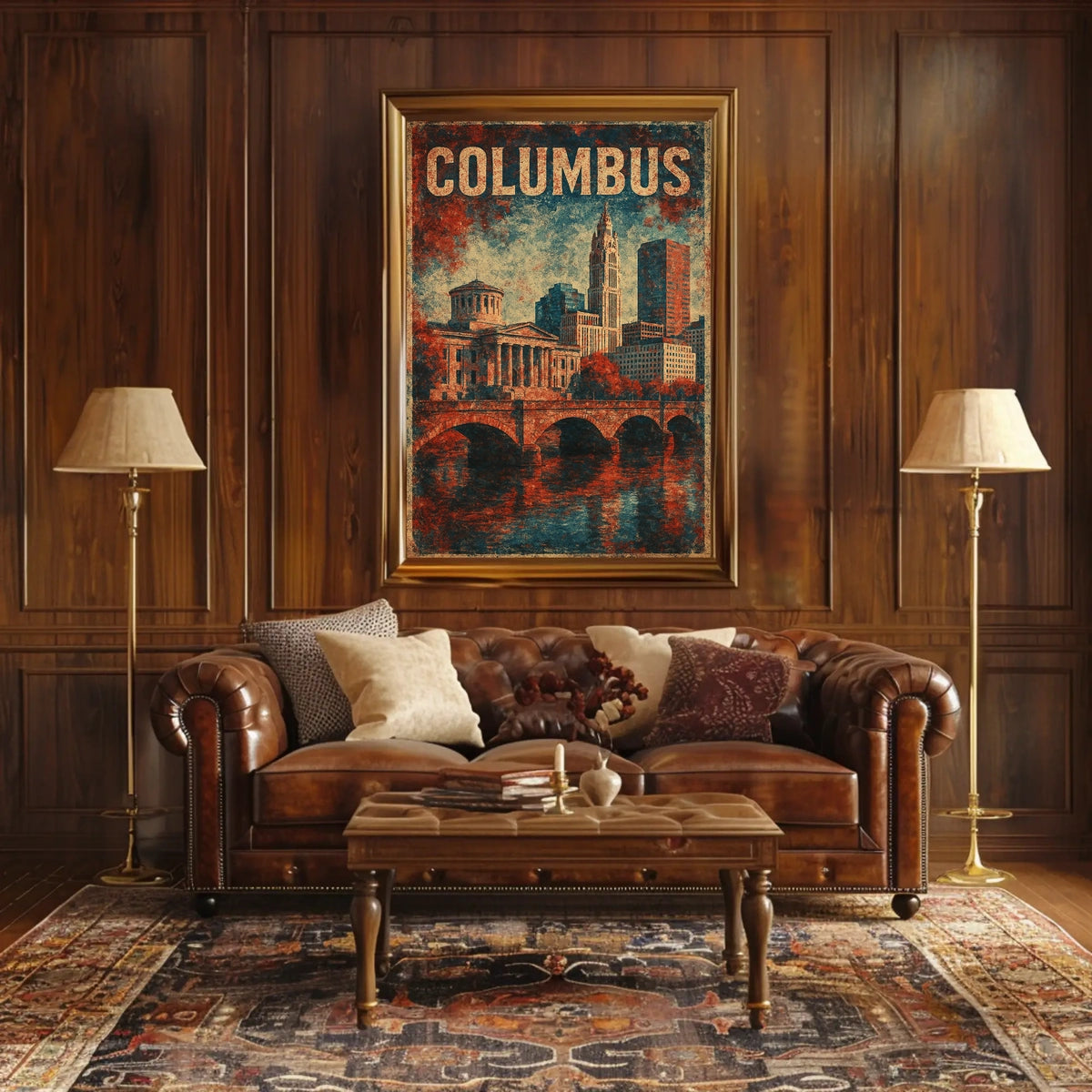 Columbus Cityscape Poster